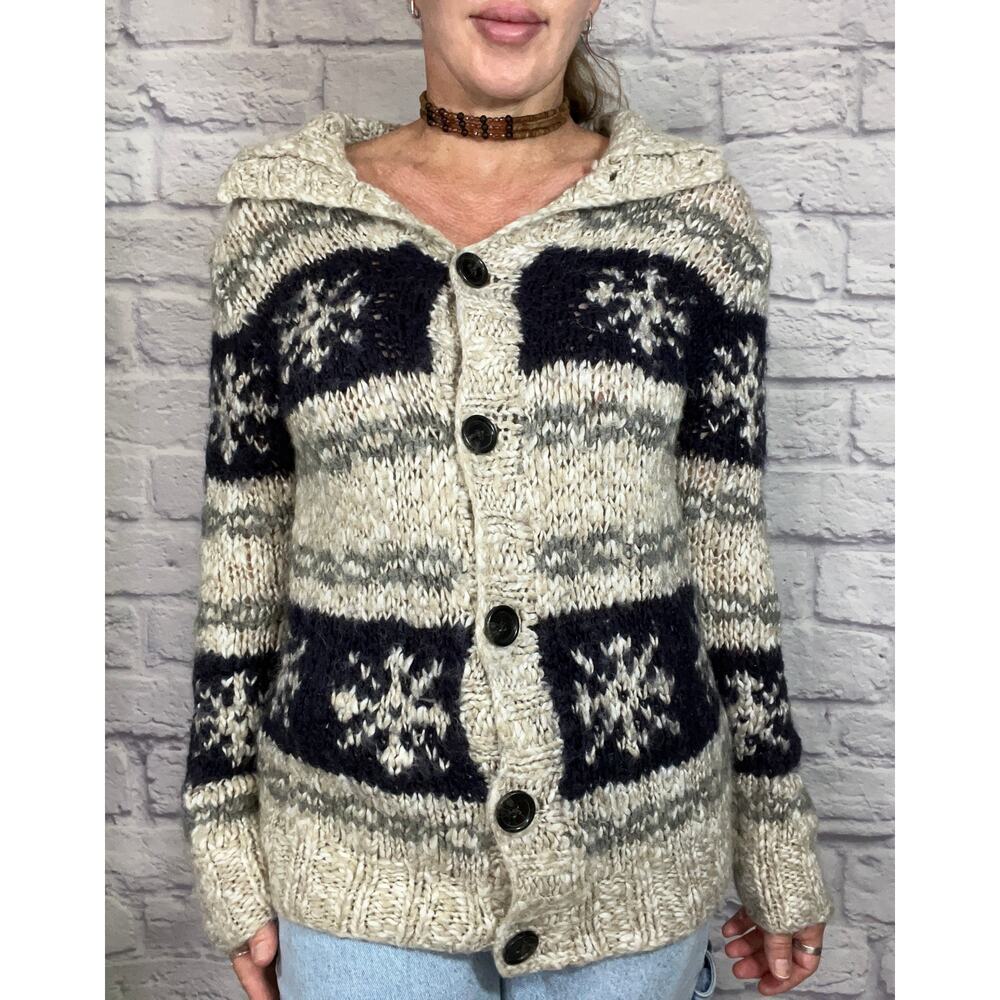 Y2K Telluride Clothing Wool and Acrylic Blend Nordic Style Cardigan - Picture 3 of 9